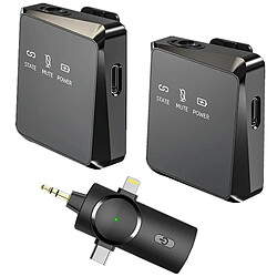 Yonis Microphone sans fil 3 en 1