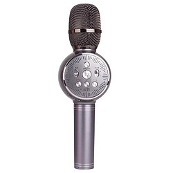 Yonis Y-19060-24723 - Gris Microphone dynamique - Bluetooth 5.0 - sans fil - avec lumières LED - contrôle du volume