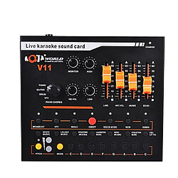 Yonis Microphone Carte Son Live Streaming Portable - Noir