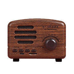 Yonis Mini enceinte Bluetooth - Bois