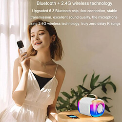Acheter Yonis Microphone Bluetooth Portable Karaoke LED - Noir