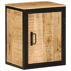 vidaXL Armoire salle de bain - Bois de manguier et fer