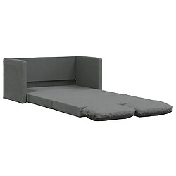 Avis vidaXL Canapé-lit 2 en 1 - Gris foncé