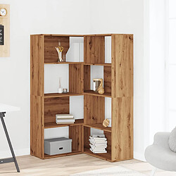 Avis vidaXL Bibliothèque d'angle - Chêne artisanal