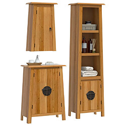 Avis Vidaxl Meubles Salle Bain 3 pcs Bois de Pin