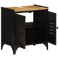 vidaXL Armoire Lavabo Fer et Bois de Manguier
