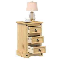 vidaXL Table de chevet Corona - Bois de pin massif