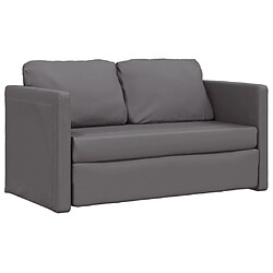 Acheter vidaXL Canapé-lit 2 en 1 - Similicuir gris