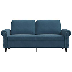 Acheter vidaXL Canapé 2 places Bleu