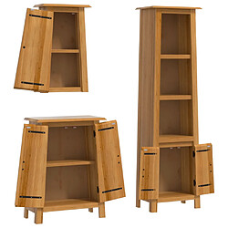 Acheter Vidaxl Meubles Salle Bain 3 pcs Bois de Pin