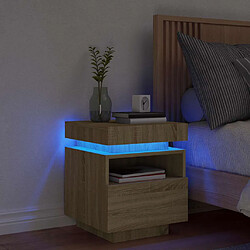 vidaXL Armoire de chevet LED