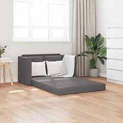 vidaXL Canapé-lit 2 en 1 - Similicuir gris