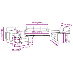 VIDAXL Ensemble de canapés 4 pcs - Tissu crème pas cher