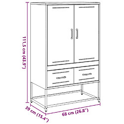 Vidaxl vidaXL Buffet Haut Rose pas cher