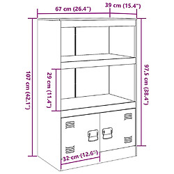 VIDAXL vidaXL Buffet noir 67x39x107 cm pas cher