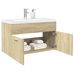vidaXL Armoire lavabo avec Bassin Chêne Sonoma