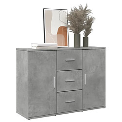 vidaXL Buffet gris béton 90,5x29,5x65 cm