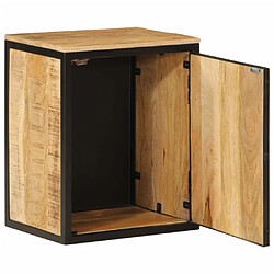 vidaXL Armoire salle de bain - Bois de manguier et fer