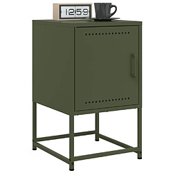 vidaXL Lot de 2 tables vert olive