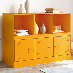 vidaXL Buffet Jaune moutarde 99x39x73 cm