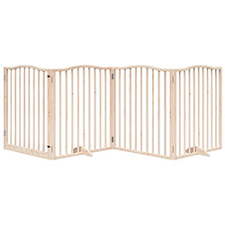 Avis vidaXL Barrière chien avec porte 4 panneaux