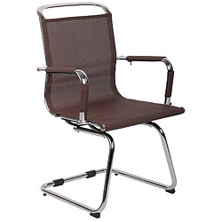 Decoshop26 Fauteuil de bureau cantilever - Marron