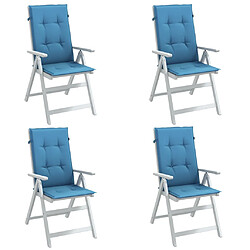 vidaXL Chaise Dossier Haut Bleu