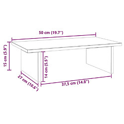VidaXL Support Moniteur Bois de Pin pas cher