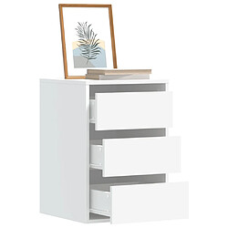 VIDAXL Commode d'angle Blanc Bois d'ingénierie