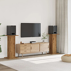 Supports pour haut-parleurs vidaXL - Chêne artisanal