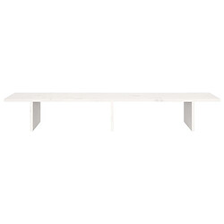 Acheter vidaXL Support moniteur bois de pin 100x27x15 cm - Blanc