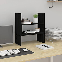 Avis VidaXL Support moniteur réglable en bois de pin - Noir