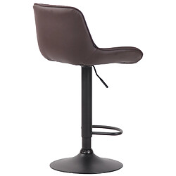 Decoshop26 lot de 2 tabourets de bar - Marron pas cher