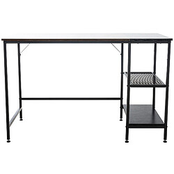 Decoshop26 Bureau ordinateur rétro - Marron