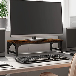 vidaXL Support moniteur - Chêne fumé