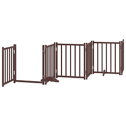 Acheter vidaXL Barrière avec porte 6 panneaux Bois de sapin massif