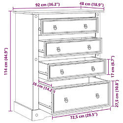 VidaXL Commode Corona pas cher