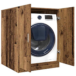 Avis vidaXL Meuble pour machine à laver vieux bois 70,5x71,5x91,5 cm