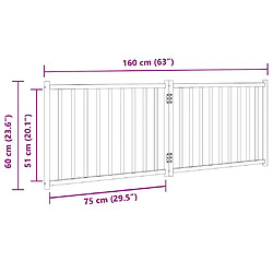 vidaXL Barrière 2 panneaux 160 cm pas cher