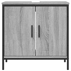 Acheter vidaXL Armoire lavabo de salle de bain sonoma gris 60x30x60 cm