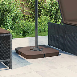 vidaXL Ensemble de base de parasol pour parasols à pied croisé 4pcs PP