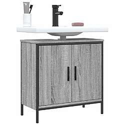 vidaXL Armoire lavabo de salle de bain sonoma gris 60x30x60 cm 