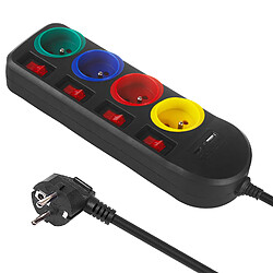 Maclean MCE508 Multiprise USB - Noir