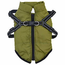 VidaXL Manteau Chien - Taille L - Vert Armée