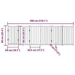 vidaXL Barrière avec Porte 6 Panneaux pas cher