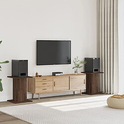 Supports pour haut-parleurs vidaXL - Chêne marron