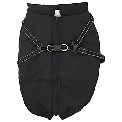 vidaXL Manteau Chien 4XL Noir