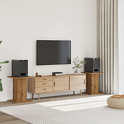 VidaXL Supports de haut-parleurs chêne artisanal