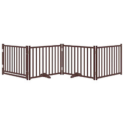 Avis vidaXL Barrière 4 panneaux avec porte
