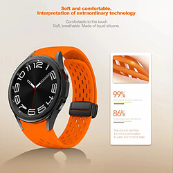 Avis Phonecare Bracelet MagneticBreathSilicon pour Samsung Galaxy Watch4 Classic - Orange